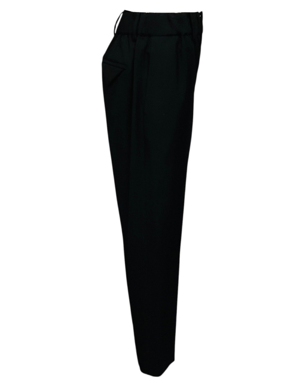 BOTTEGA VENETA BLACK WOOL RELAXED FIT PANTS - Picture 2 of 6